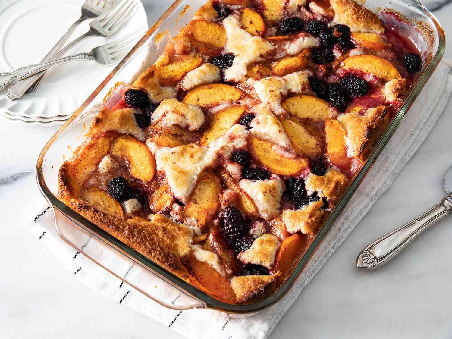 Recipe Peach and Blackberry Cobbler 22305-peach-and-blackberry-cobbler-DDMFS-4x3-1-90fd880ff1e9439e88b009abcaa51dd8