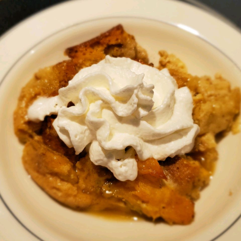 Recipe Peachy Bread Pudding with Caramel Sauce 6721333-60808fdc1b1e4da8ba4b288992bf3e85